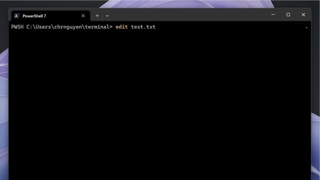 Microsoft Edit is a modeless command line text editor with a Text User Interface (TUI)