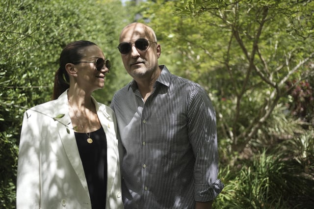 Yael and Adi Alexander, parents of freed Israeli-American hostage Edan Alexander, who was held captive by Hamas militants in the Gaza Strip, pose for a portrait in Tel Aviv, Israel, Monday, May 19, 2025. (AP Photo/Maya Alleruzzo)