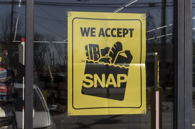 SNAP and EBT accepted here sign, taken in 2022.