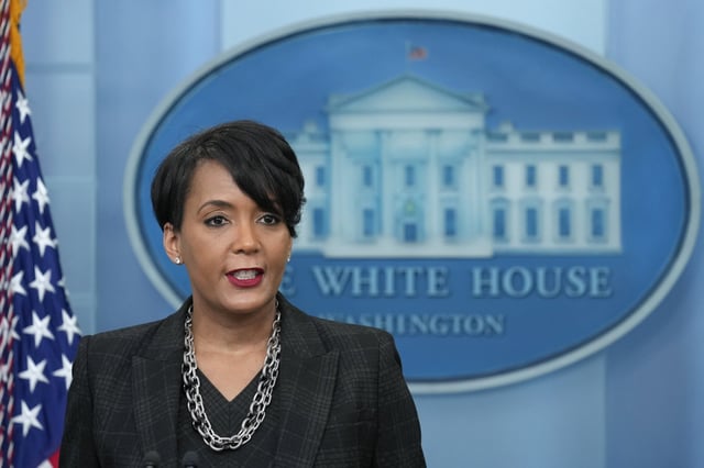 Keisha Lance Bottoms speaks at the White House on Jan. 13, 2023.
