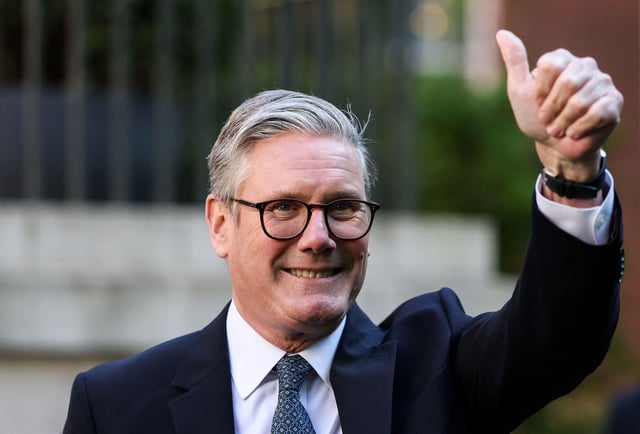 Prime Minister Sir Keir Starmer gestures during a reception for UK and EU businesses in Downing Street, London. Photo: PA Images / Alamy