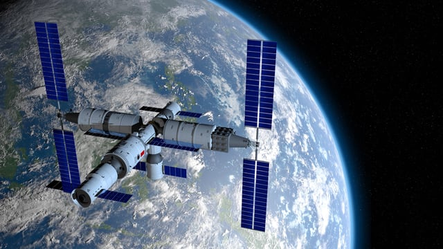 File photo: Tiangong space station orbiting planet Earth.