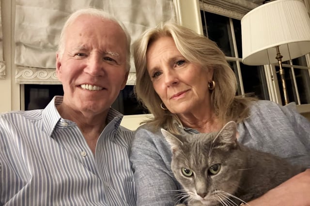 Former President Joe Biden and Former First Lady Jill Biden in an image shared on Monday. 