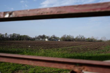 A farmhouse on U.S. Highway 190 in Milam Co. on March 16, 2025.
