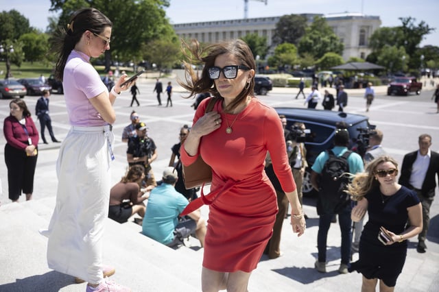 Rep. Nancy Mace (R-S.C.) arrives for a vote at the U.S. Capitol April 29, 2025