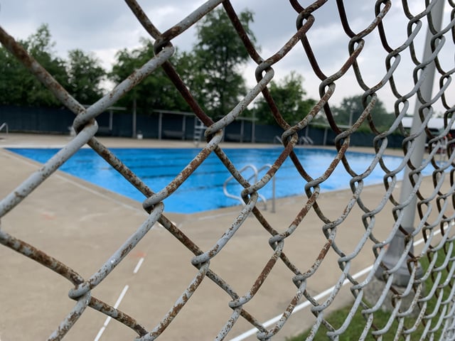 A swimming pool is seen in this file photo. Vancouver police said a woman was violently attacked in the change room at Second Beach pool in Vancouver.