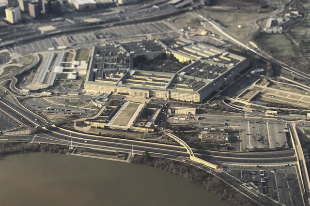 The Pentagon is seen in this aerial view in Washington, Jan. 26, 2020.