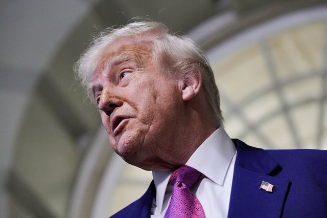 U.S. President Donald Trump speaks to members of the media, on the day of a closed House Republican Conference meeting on Capitol Hill in Washington, D.C., U.S., May 20, 2025. REUTERS/Ken Cedeno