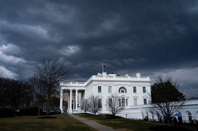 The White House in Washington, DC, US, on Thursday, Feb. 27, 2025.