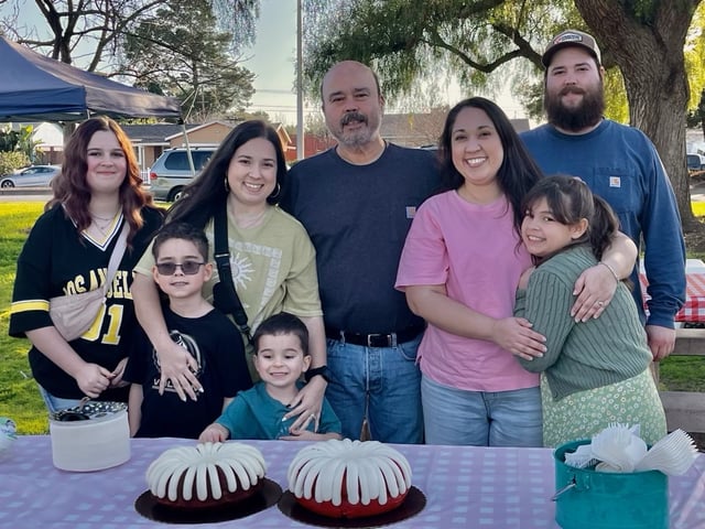 Alfredo Romero (middle) with members of his family. Romero died at the Recology facility in Brisbane on Friday and on Tuesday his family said the company will not tell them how he died. 