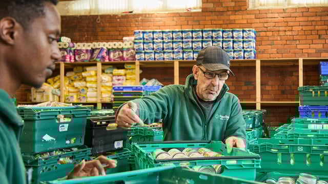 Trussell has reported a 46% increase in emergency food parcels provided for families with children compared to five years ago (©Trussell/Lee Brown)