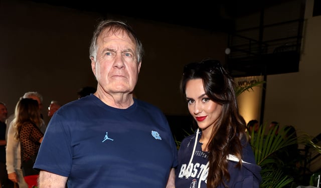 (L-R) Bill Belichick and Jordan Hudson attend Michael Rubin’s 2025 Fanatics Super Bowl Party at The Sugar Mill on February 08, 2025 in New Orleans, Louisiana. (Photo by Mike Coppola/Getty Images for Fanatics)