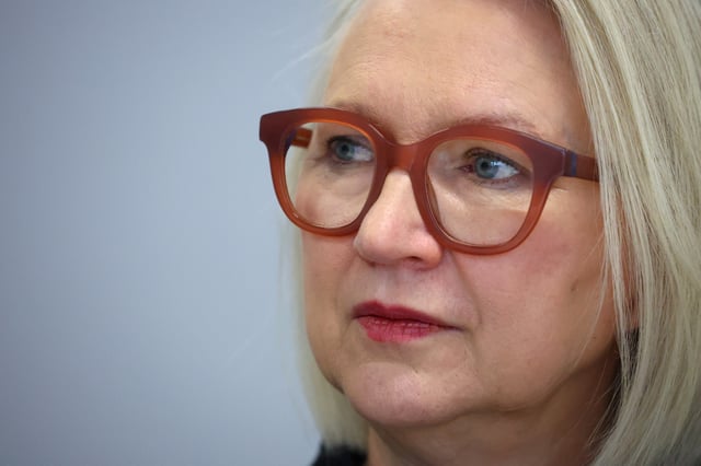 German government economic adviser Monika Schnitzer answers journalists' questions during a Reuters interview in Berlin, Germany, January 10, 2023.  REUTERS/Fabrizio Bensch/File Photo