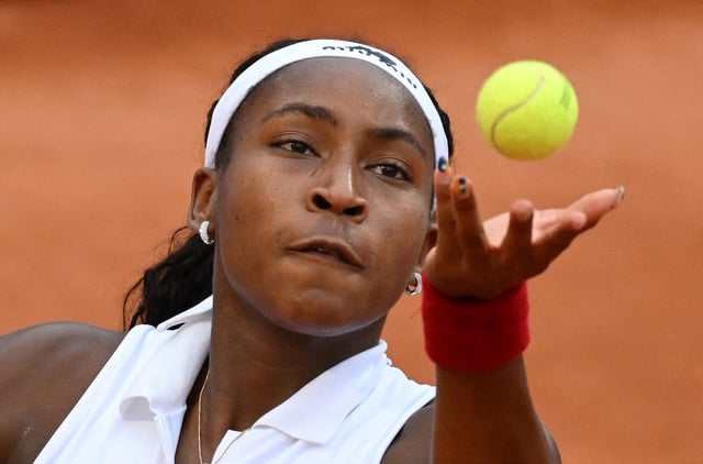Tennis - Italian Open - Foro Italico, Rome, Italy - May 17, 2025  Coco Gauff of the U.S. in action during her final match against Italy's Jasmine Paolini REUTERS/Alberto Lingria/File Photo