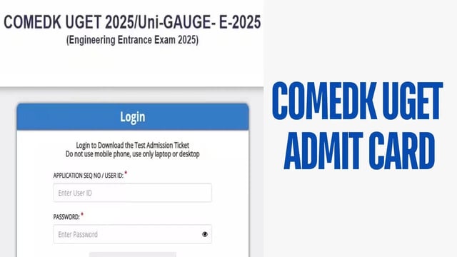 COMEDK UGET 2025 Admit Card