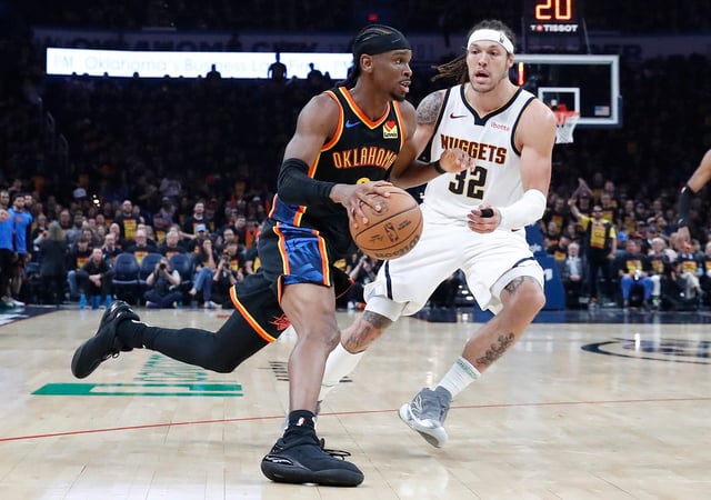 Shai Gilgeous-Alexander registered a league-best and career-high 32.7 points, 6.4 assists, 5.0 rebounds, 1.7 steals and 1.0 blocks for the Thunder.