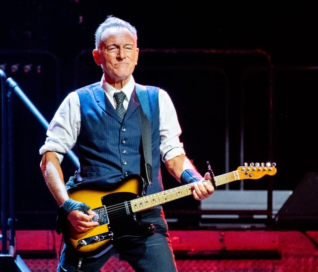 Bruce Springsteen performs during the first night of his &#39;The Land of Hopes and Dreams&#39; tour at Co-op Live on May 14, 2025 in Manchester, England.