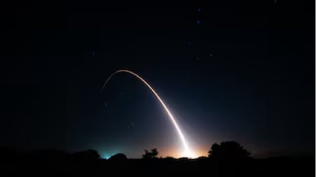 An unarmed Minuteman III intercontinental ballistic missile test fired from California early Tuesday.