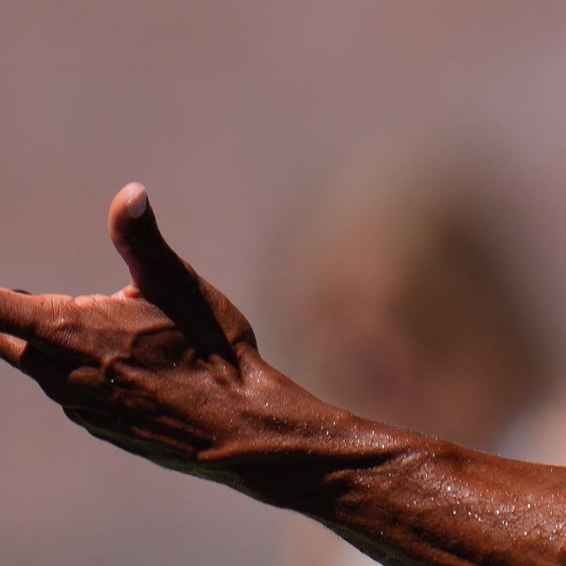 FILE - A tennis ball is tossed in the air, Saturday, Sept. 2, 2023, in New York. (AP Photo/Manu Fernandez, File)