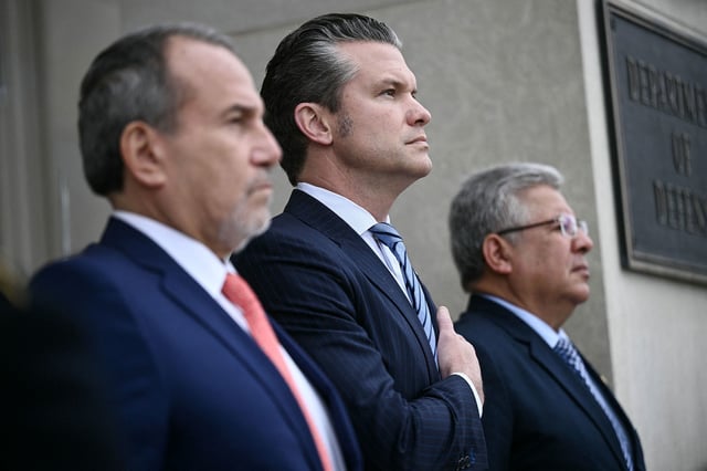 Secretary of Defense Pete Hegseth at the Pentagon in Washington, DC on May 5.