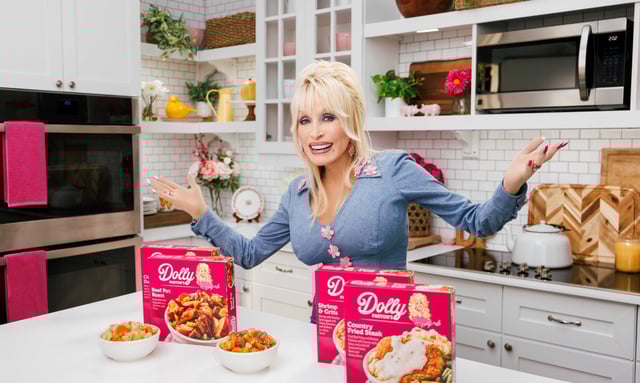 Dolly Parton is releasing a line of "Southern-inspired favorites," which will be sold exclusively in the frozen meal section at grocery stores nationwide.