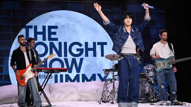 THE TONIGHT SHOW STARRING JIMMY FALLON -- Episode 2139 -- Pictured: Musical guest Jin performs on Wednesday, May 21, 2025 -- (Photo by: Todd Owyoung/NBC via Getty Images)
