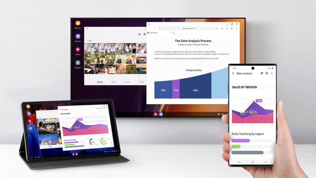 Google's desktop windowing experience is said to be inspired by Samsung DeX