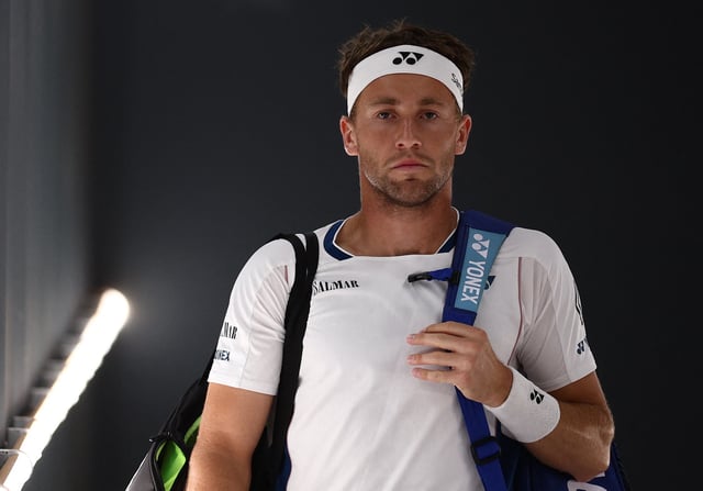 Tennis - Italian Open - Foro Italico, Rome, Italy - May 15, 2025 Norway's Casper Ruud before his quarter final match against Italy's Jannik Sinner REUTERS/Guglielmo Mangiapane/File Photo