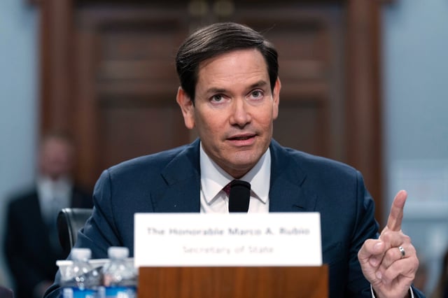 Secretary of State Marco Rubio testifies before House Committee on Appropriations subcommittee budget hearing for the Department of State and related programs on Capitol Hill in Washington, Wednesday, May 21, 2025.