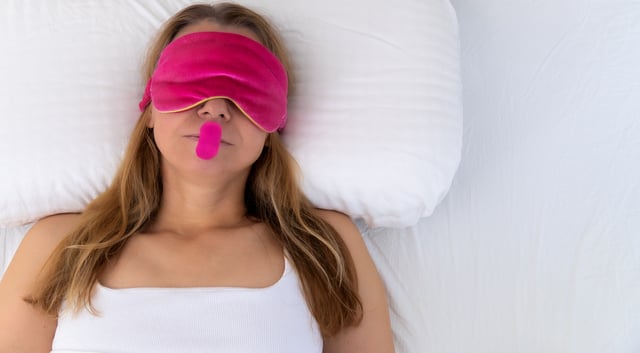 Mouth tape is used to help promote healthier breathing, improve sleep quality and reduce snoring.