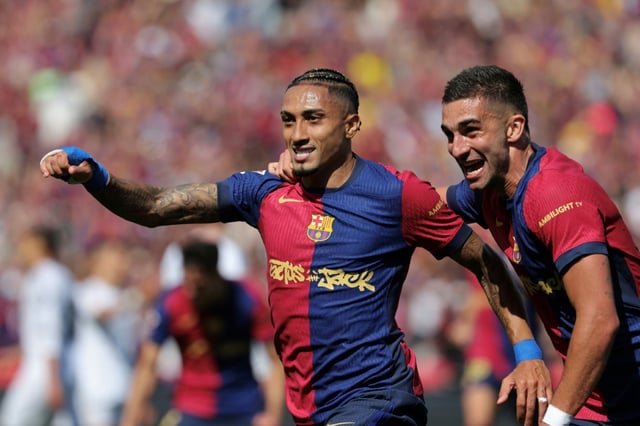 Barcelona's Brazilian forward Raphinha has been crucial this season as his team claimed an impressive domestic treble
