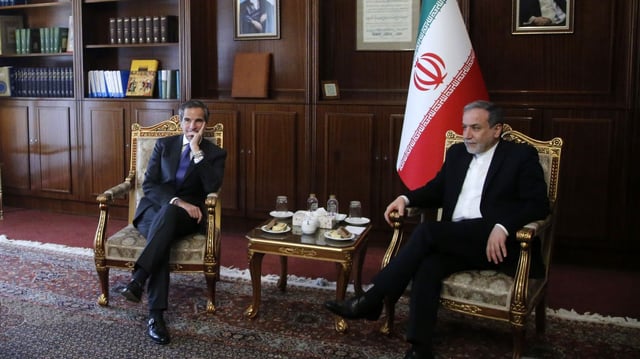 Iran's Foreign Minister Abbas Araghchi meets IAEA Director-General Rafael Grossi in Tehran. Photo: Fatemeh Bahrami/Anadolu via Getty Images
