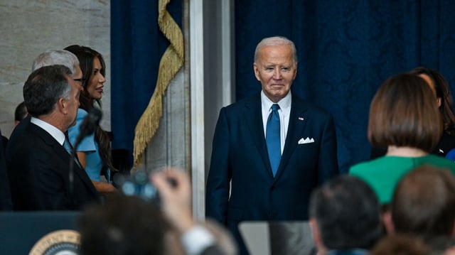 Joe Biden arrives at Donald Trump's inauguration at the U.S. Capitol on Jan. 20. Photo: Kenny Holston-Pool/Getty Images