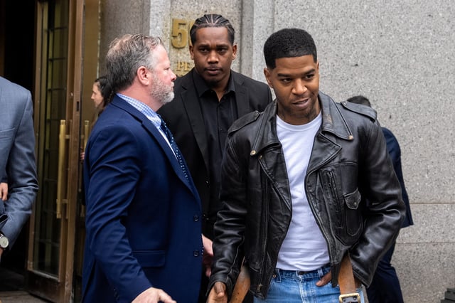 Kid Cudi departs after testifying in Sean "Diddy" Combs' trial on May 22, 2025.