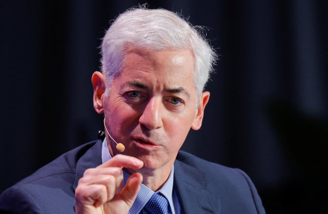Bill Ackman, founder and CEO of Pershing Square Capital Management, attends the Milken Conference 2025 in Beverly Hills, California, U.S., May 6, 2025. REUTERS/Mike Blake/File Photo