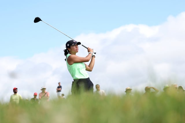 Paris 2024 Olympics - Golf - Women's Round 3 - Le Golf National, Guyancourt, France - August 09, 2024. Bianca Isabel Pagdanganan of Philippines in action during the third round REUTERS/Lisa Leutner/File Photo