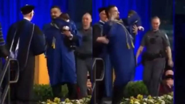 Man Brings Infant On Stage To Receive Diploma Degree, Gets Chased Down By Security