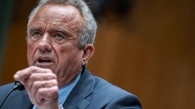 U.S. Secretary of Health and Human Services Robert F. Kennedy Jr. testifies at a Senate Committee on Health, Education, Labor and Pensions hearing in the Dirksen Senate office building in Washington, DC on May 14. Photo by Annabelle Gordon/UPI