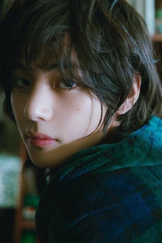 BTS' V is seen in this photo provided by BigHit Music. (PHOTO NOT FOR SALE) (Yonhap)