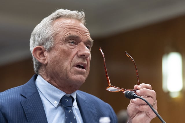 Health and Human Services Secretary Robert F. Kennedy Jr., testifies before a Senate Committee on Appropriations subcommittee hearing to examine proposed budget estimates for fiscal year 2026 for the Department of Health and Human Services, on Capitol Hill, Tuesday, May 20, 2025, in Washington.