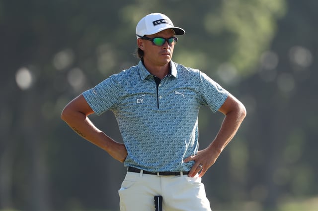 Rickie Fowler on the 12th green during the second round of the Charles Schwab Challenge at Colonial Country Club.