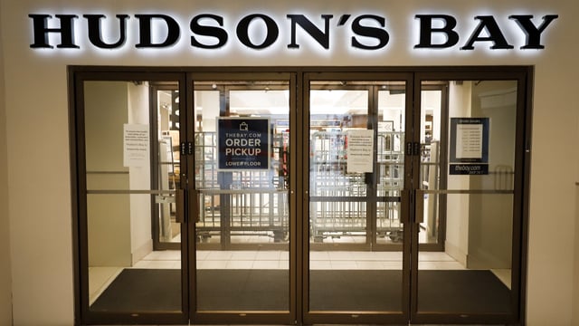The Hudson's Bay in Calgary, Alta., Wednesday, March 18, 2020, amid a worldwide COVID-19 flu pandemic. THE CANADIAN PRESS/Jeff McIntosh