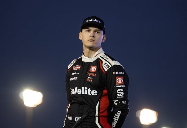 Nov 8, 2024; Avondale, Arizona, USA; NASCAR Truck Series driver Corey Heim (11) during the NASCAR Truck Series championship race at Phoenix Raceway. Mandatory Credit: Mark J. Rebilas-Imagn Images/File photo