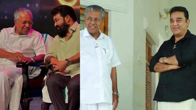 Kamal Haasan And Mohanlal Wish Kerala Chief Minister Pinarayi Vijayan On His 80th Birthday