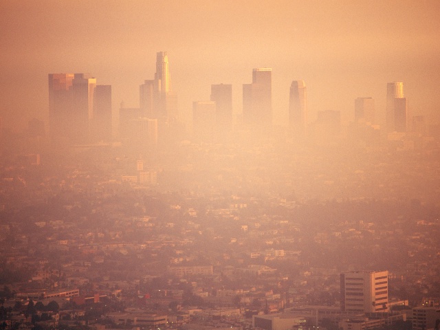 smog over Los Angeles