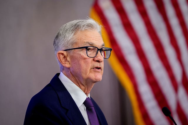 WASHINGTON, DC - MAY 15: Federal Reserve Chair Jerome Powell speaks at the Thomas Laubach Research Conference held by the Federal Reserve Board of Governors on May 15, 2025 in Washington, DC. Powell has been getting criticized by U.S. President Donald Trump after the Federal Reserve released a statement last week holding interest rates steady at 4.25%-4.5%. (Photo by Andrew Harnik/Getty Images)