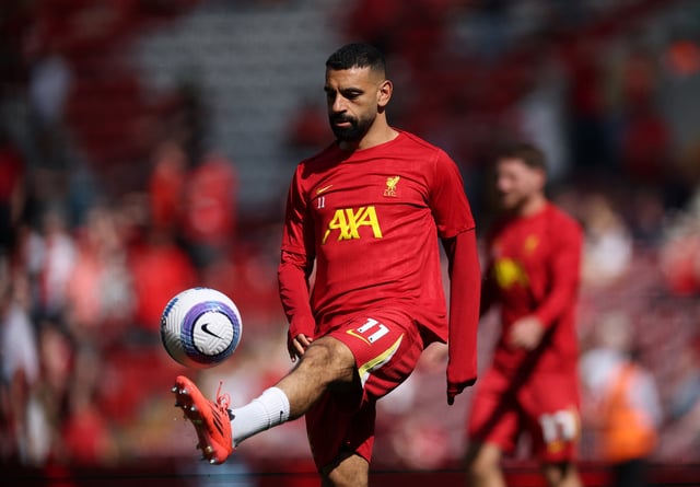 Soccer Football - Premier League - Liverpool v Arsenal - Anfield, Liverpool, Britain - May 11, 2025 Liverpool's Mohamed Salah during the warm up before the match REUTERS/Phil Noble/File photo