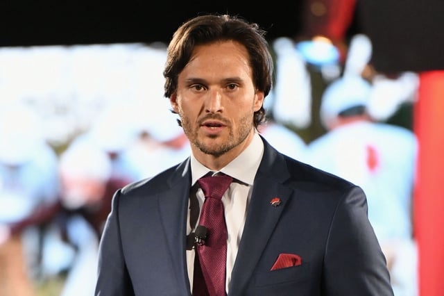 Jake Wood speaks on stage during the 2019 Team Rubicon NYC Salute to Service Awards at Metropolitan Pavilion on May 1, 2019, in New York.