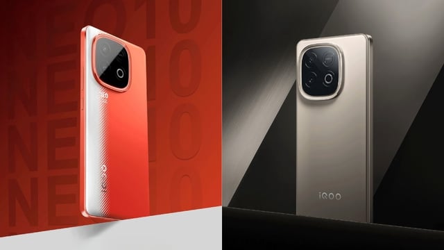 iQOO Neo 10 comes in Inferno Red and Titanium Chrome colour options