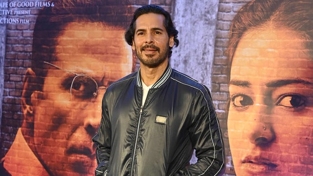Bollywood actor Dino Morea poses for a photograph as he attends a screening of her upcoming Indian film 'Kesari Chapter 2' in Mumbai on April 17, 2025.